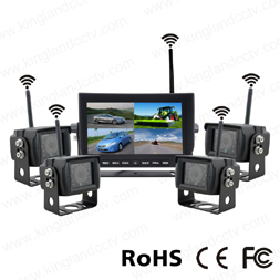 Wireless Digital 4CH Rear View Camera System