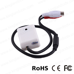 Voice audio pickup for CCTV camera sound monitor